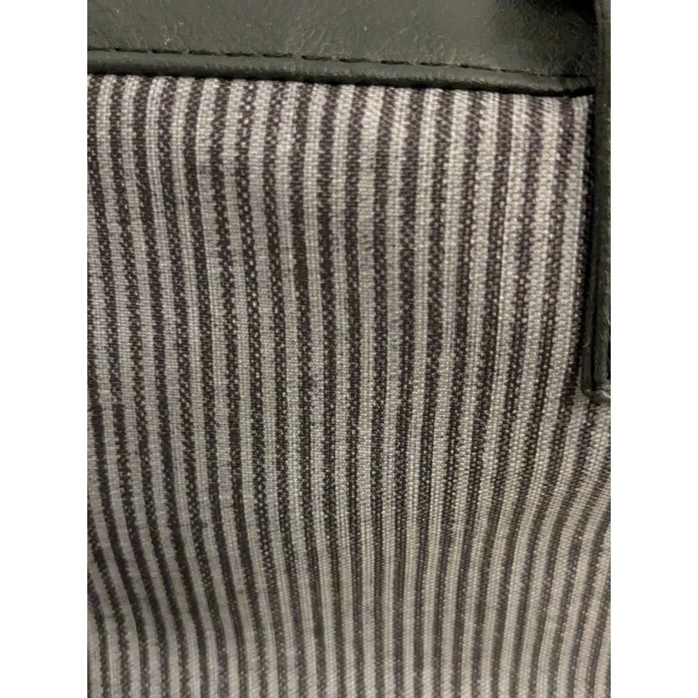 John Varvatos Mono Duffel Bag Men's Striped Black Travel Gym Carry On Gift Bag‎